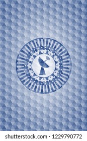 radar icon inside blue hexagon badge.