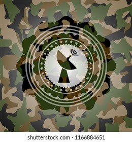 radar icon inside camo texture