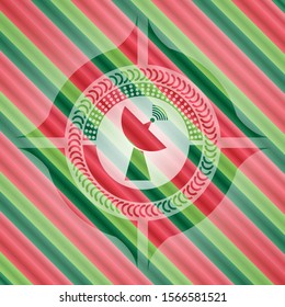 radar icon inside christmas badge.