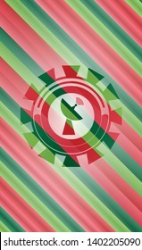 radar icon inside christmas emblem.