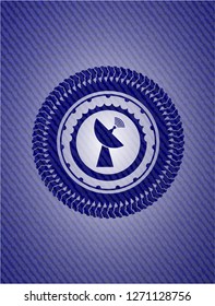 radar icon inside jean background