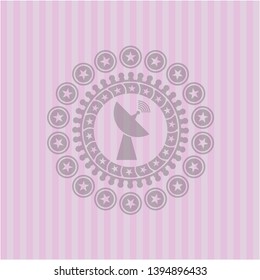 radar icon inside pink icon or emblem
