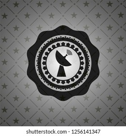 radar icon inside realistic dark emblem