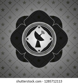 radar icon inside realistic dark emblem