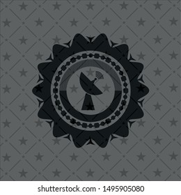radar icon inside realistic dark emblem