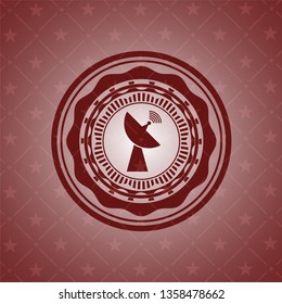 radar icon inside red icon or emblem