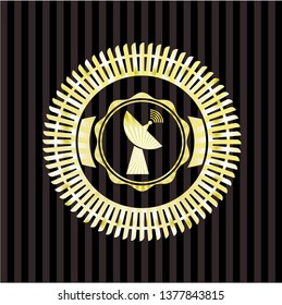 radar icon inside shiny emblem