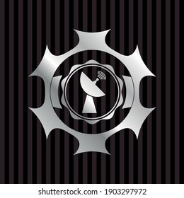 Radarsymbol in Silber oder Emblem. 