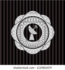 radar icon inside silvery shiny badge