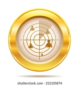 Radar icon. Internet button on white background. EPS10 vector. 
