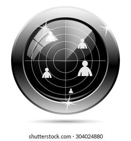 Radar icon. Internet button on white background. EPS10 vector 