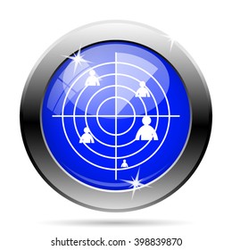 Radar icon. Internet button on white background. EPS10 vector