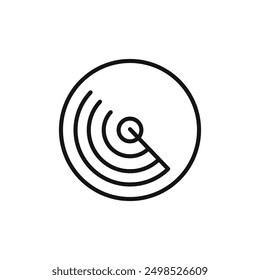 Radar icon isolated on white background