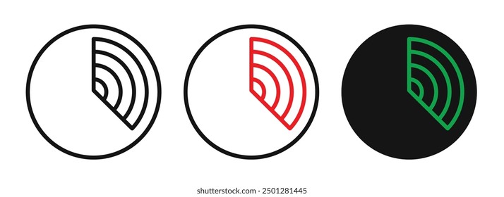 Radar icon isolated on white background