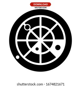 radar icon or logo isolated sign symbol vector illustration - high quality black style vector icons
