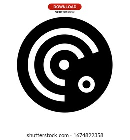 radar icon or logo isolated sign symbol vector illustration - high quality black style vector icons
