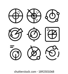 Radar icon or logo isolated sign symbol vector illustration - Collection of high quality black style vector icons
