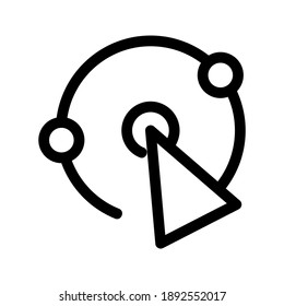 Radarsymbol oder Logo einzeln auf Zeichen, Vektorgrafik - hochwertige Vektorsymbole mit schwarzem Hintergrund
