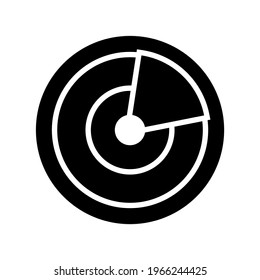 icono de radar o logotipo símbolo de signo aislado ilustración vectorial ilustración de alta calidad estilo negro vectores iconos
