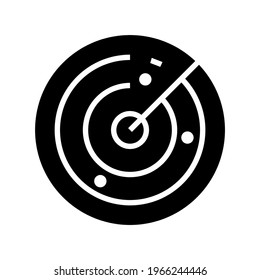 Radarsymbol oder Logo einzeln auf Zeichen, Vektorgrafik - hochwertige Vektorsymbole mit schwarzem Hintergrund
