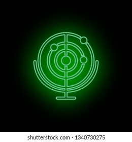 Radar, icon, neon .Biotechnology and Science, Chemical laboratory. Can be used for infographic and presendation - Vector icon