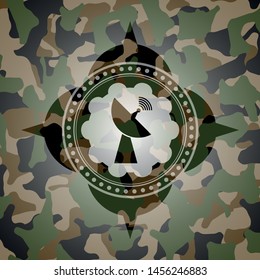 radar icon on camo pattern