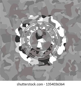 radar icon on grey camo pattern
