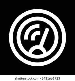 icono de radar contorno vector icono diseño