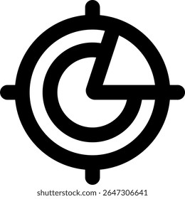Icono de radar delineado diseño de estilo