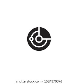 Radar icon. Radiolocation vector icon. Scan logo. Trendy Flat style for graphic design, Web site, UI. EPS10. Vector illustration