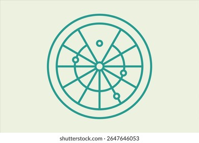 Radar icon. icon related to UI elements. suitable for web site, app, user interfaces,element, printable etc. line icon style. simple vector design editable
