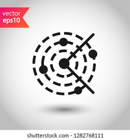Radar icon. Radar search flat sign
