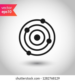 Radar icon. Radar search flat sign