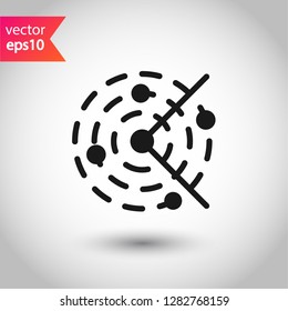 Radar icon. Radar search flat sign