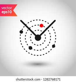 Radar icon. Radar search flat sign