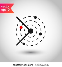 Radar icon. Radar search flat sign