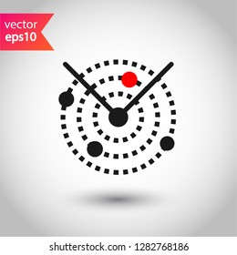 Radar icon. Radar search flat sign