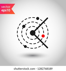 Radar icon. Radar search flat sign