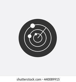 Radar icon Search icon vector 