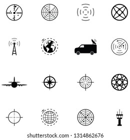 Radar icon set