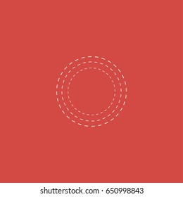 radar icon. sign design. red background
