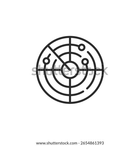 Radar icon. Simple radar icon for social media, app and web design. Vector illustration