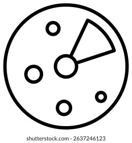 radar icon Simple thin line stroke