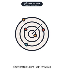 radar icon symbol template for graphic and web design collection logo vector illustration