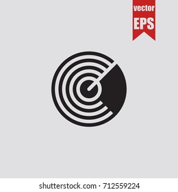 Radar icon in trendy isolated on grey background.Vector illustration.