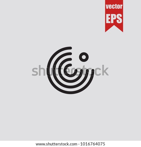 Radar icon in trendy isolated on grey background.Vector illustration.