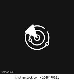 Radar icon vector.