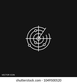 Radar icon vector.