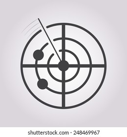 Radar Icon Vector.