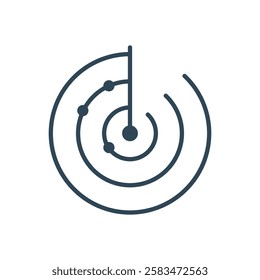 Radar icon vector design templates simple and modern concept